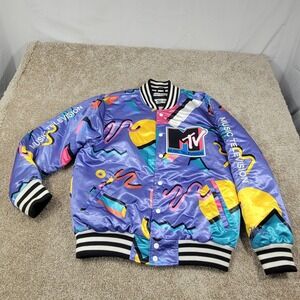 Headgear Classics MTV Bomber‎ Jacket Music Television 1981 Retro L